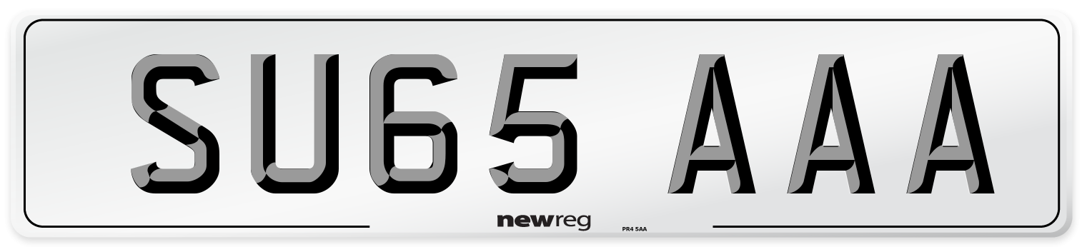 SU65 AAA Number Plate from New Reg